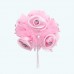 2.5" Diameter Rhinestone Ribbon Flower 6X12 | Pink